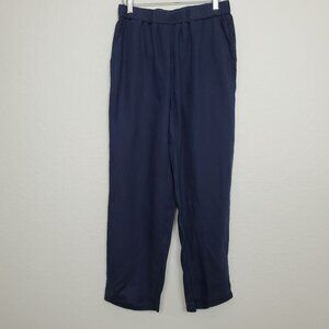 Quince Womens European Linen Pants Size S Blue Pull On